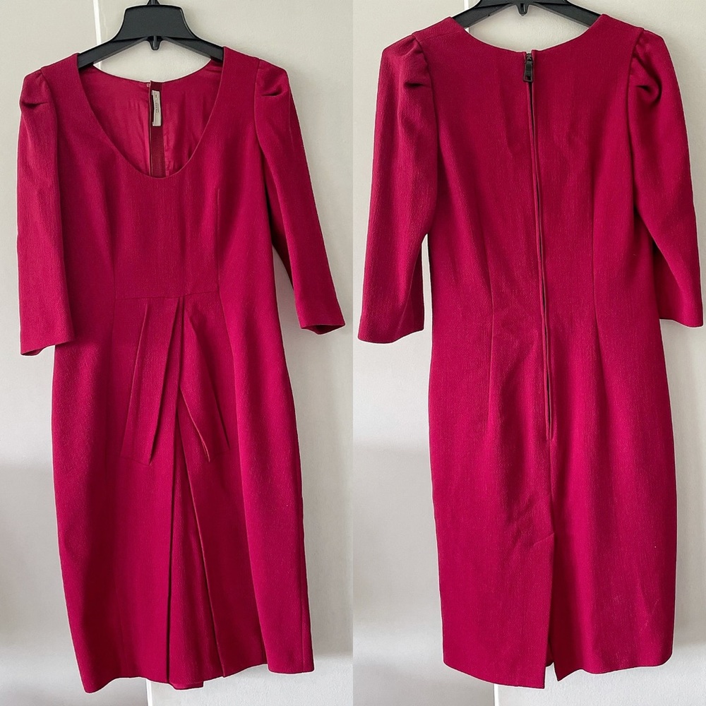PRADA vintage 2009 Red light wool Dress 44/ US 10